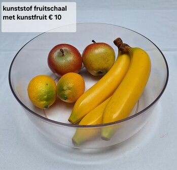 kunststof fruitschaal met kunstfruit
